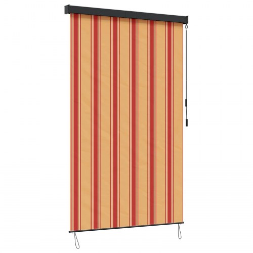 Udendørs rullegardin - flerfarvet, 140 × 250 cm, stof og aluminium