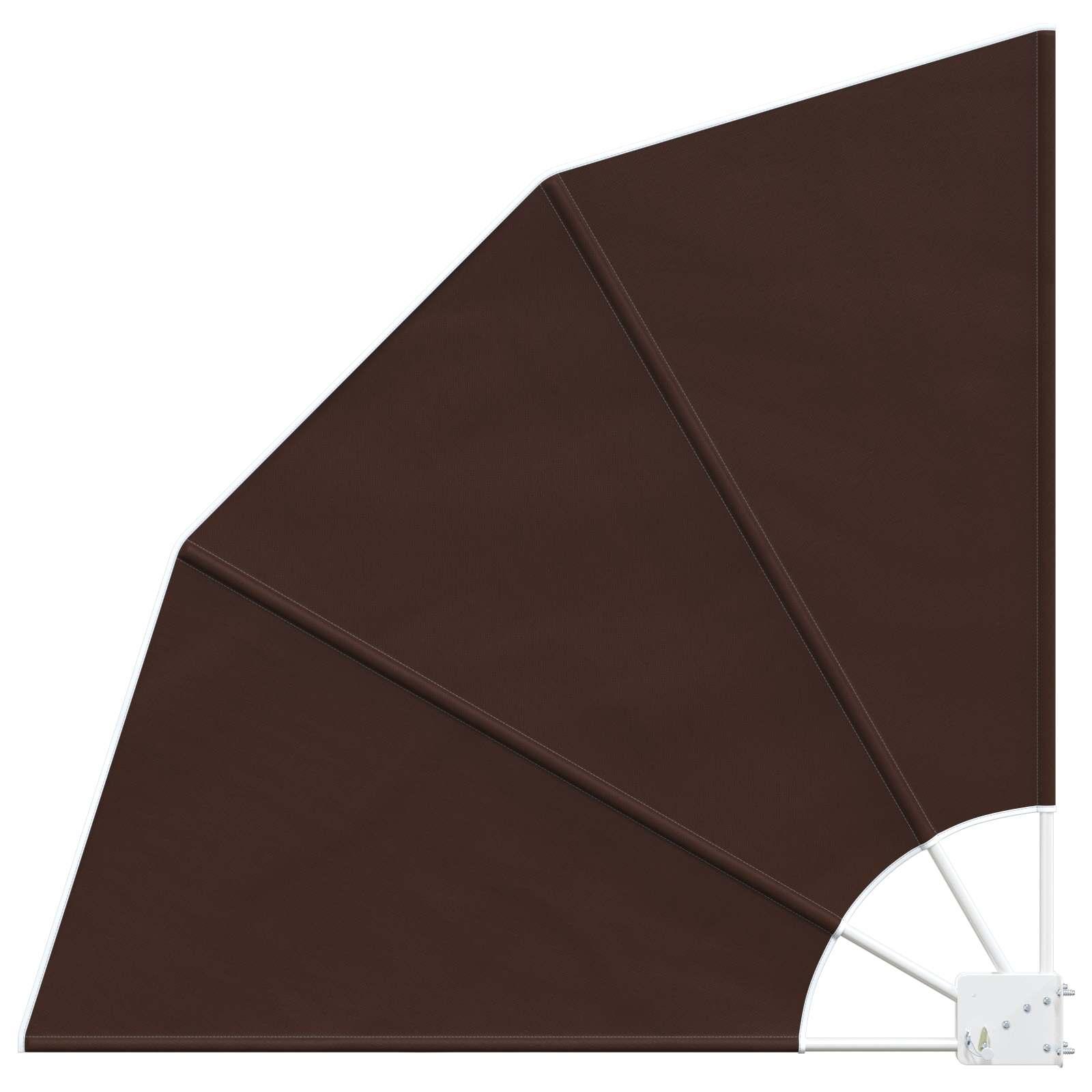 Balkon afskærmning 140 × 140 cm - polyester, brun billede