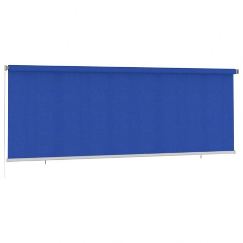 Udendørs rullegardin 400 × 140 cm i HDPE - blå