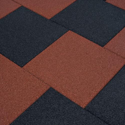 Faldfliser 18 stk. gummi 50 x 50 x 3 cm sort
