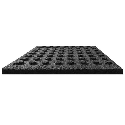 Faldfliser 18 stk. gummi 50 x 50 x 3 cm sort