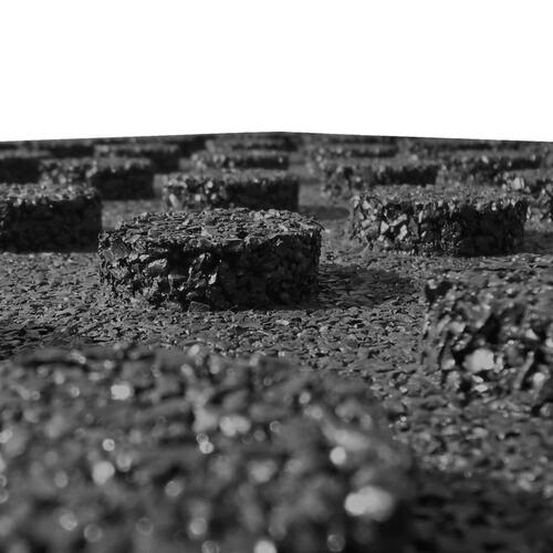 Faldfliser 18 stk. gummi 50 x 50 x 3 cm sort