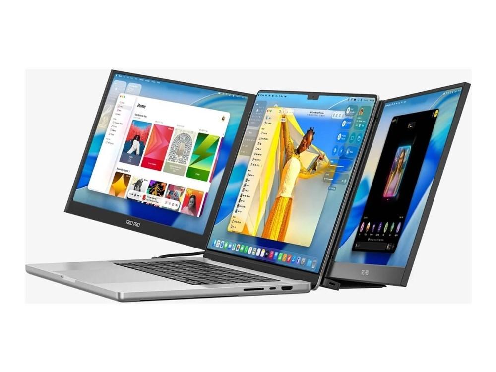 Mobile Pixels Trio 3 Pro - sæt med to bærbare 14,1" IPS-skærme, 60 Hz, 2240 × 1400