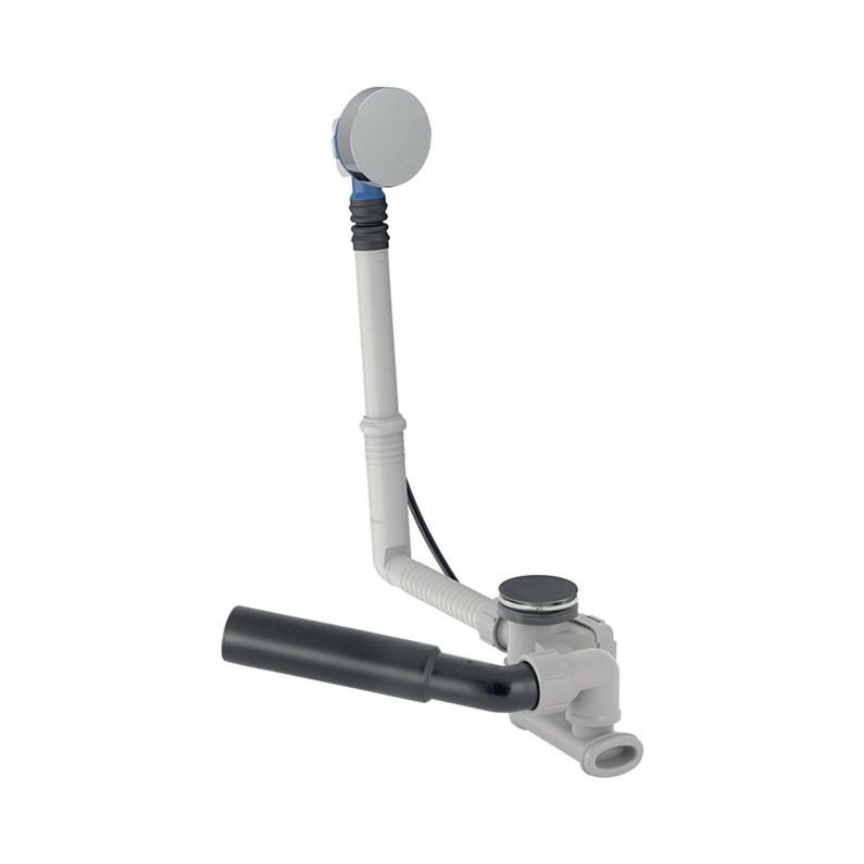 Geberit D52 bundventil/afløb til badekar - 26 cm, krom billede