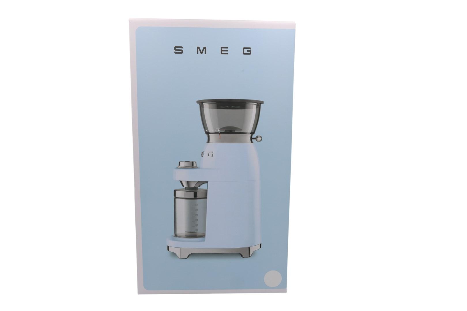 SMEG CGF03 kaffekværn - 15 kværnindstillinger, 240 g bønnebeholder, 150 W - hvid billede