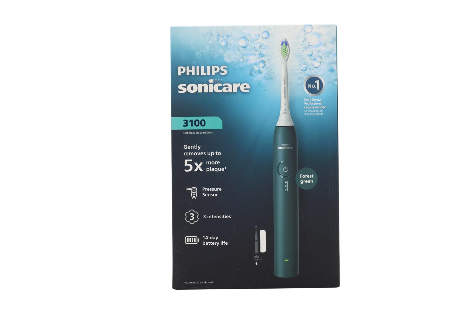 Philips Sonicare 3100 elektrisk tandbørste - mørkegrøn (HX4033/26) billede