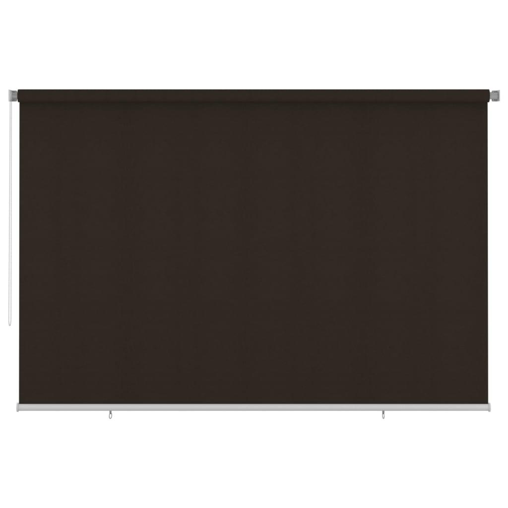 Udendørs rullegardin 350x230 cm HDPE brun billede