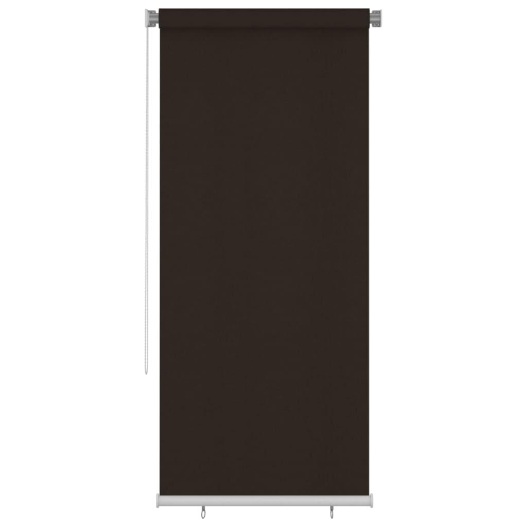 Udendørs rullegardin 100x230 cm HDPE brun billede