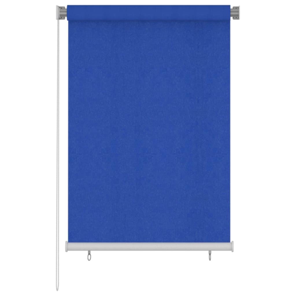 Udendørs rullegardin 100x140 cm HDPE blå billede