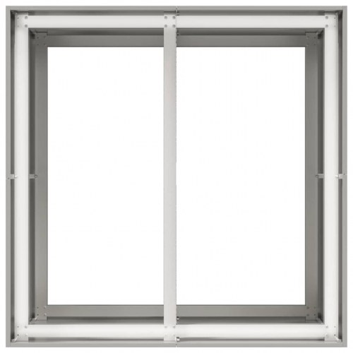 Plantekasse i rustfrit stål - 80 × 80 × 80 cm, åben bund