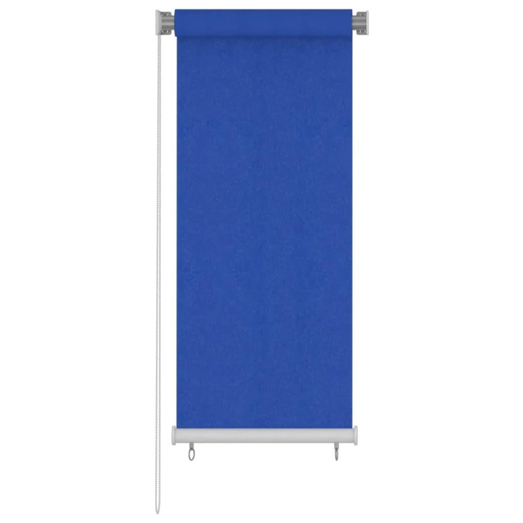 Udendørs rullegardin 60x140 cm HDPE blå billede