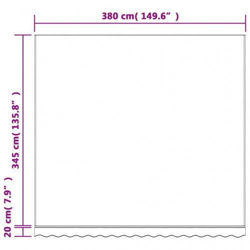 Markisedug 4 x 3,5 m - stribet, flerfarvet