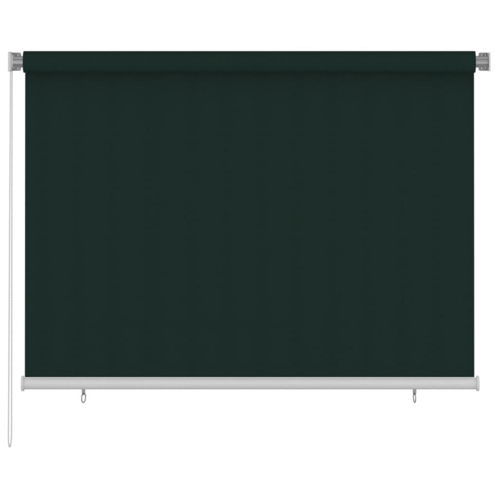 Udendørs rullegardin 200x140 cm HDPE mørkegrøn billede