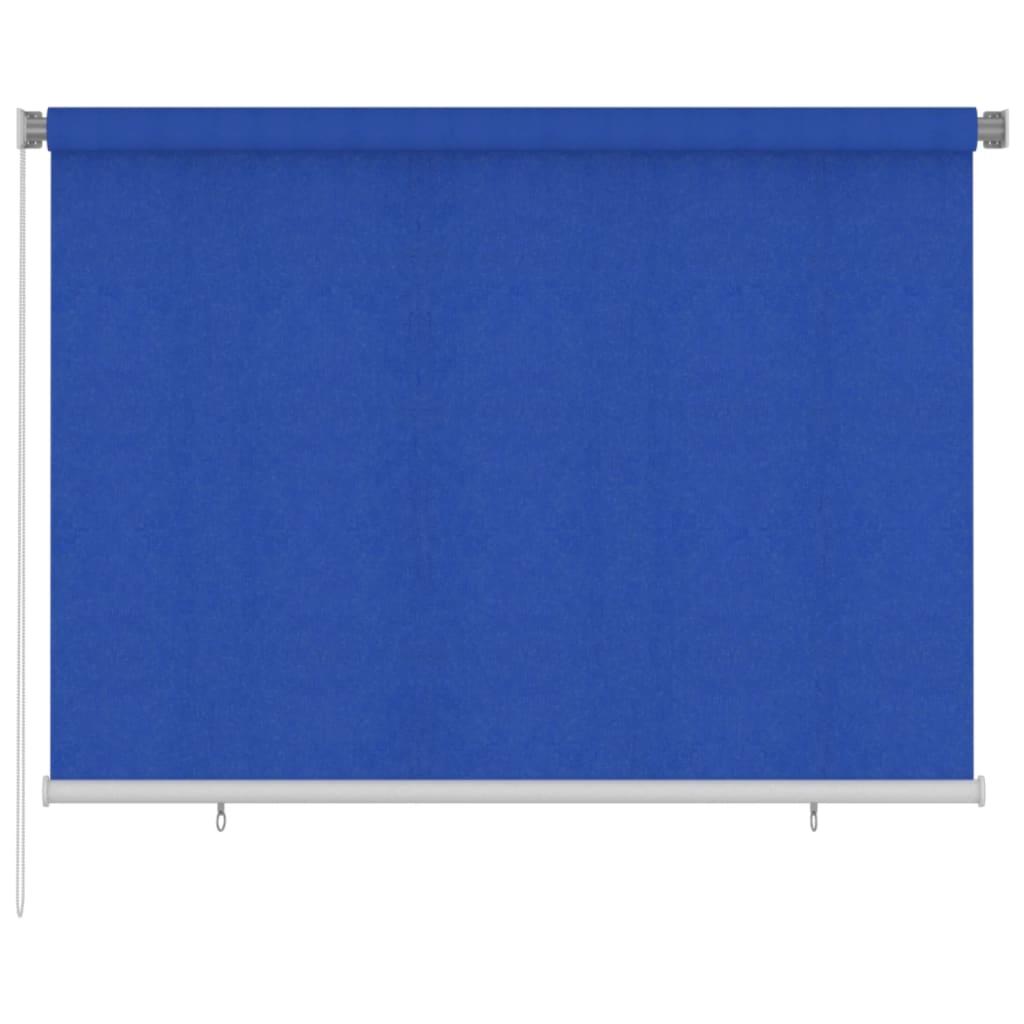Udendørs rullegardin 200x140 cm HDPE blå billede