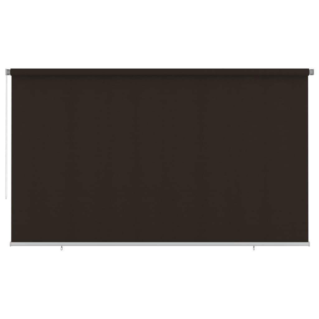 Udendørs rullegardin 400x230 cm HDPE brun billede