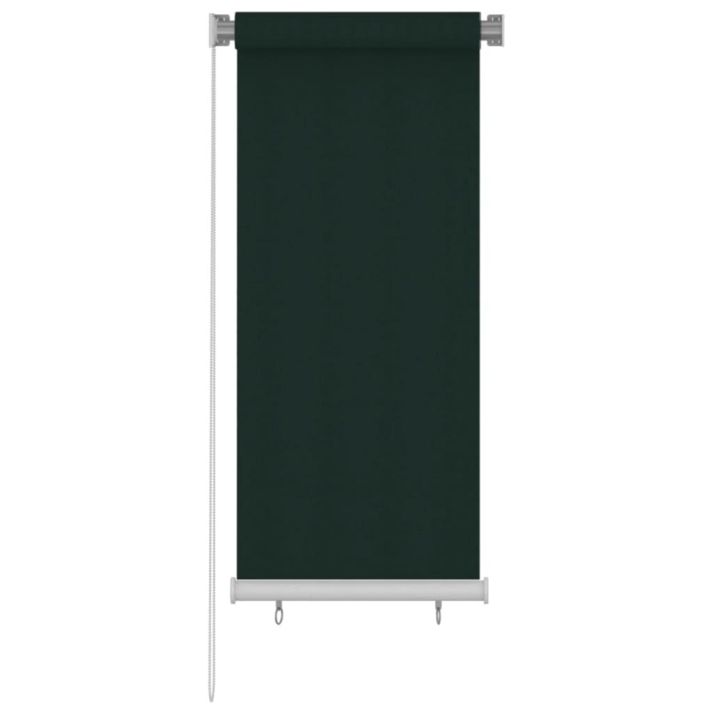 Udendørs rullegardin 60x140 cm HDPE mørkegrøn billede