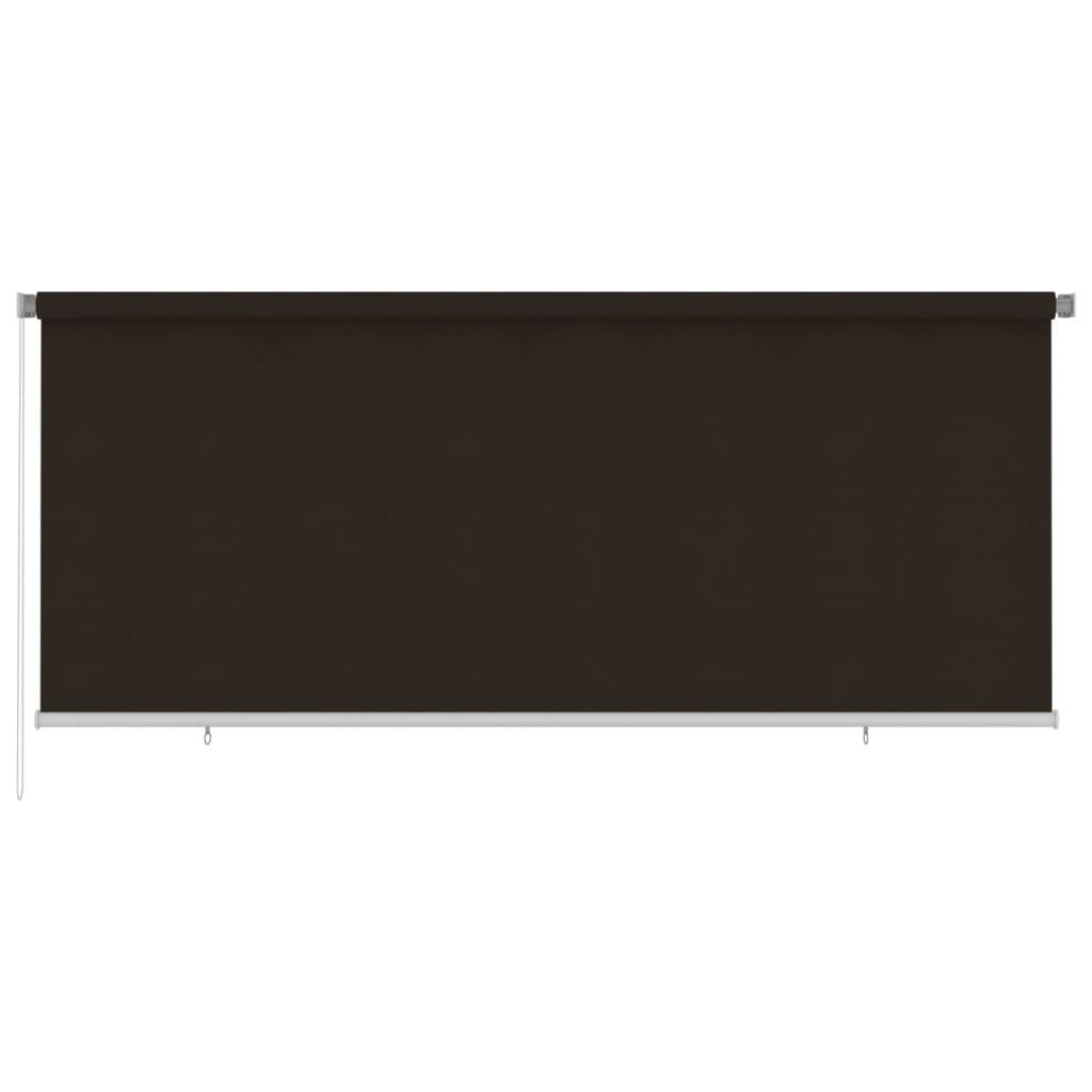 Udendørs rullegardin 350x140 cm HDPE brun billede