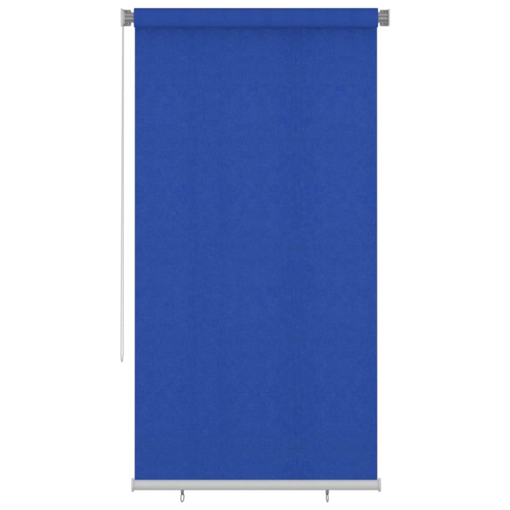 Udendørs rullegardin 120x230 cm HDPE blå billede