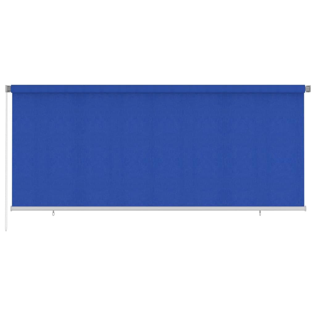 Udendørs rullegardin 350x140 cm HDPE blå billede