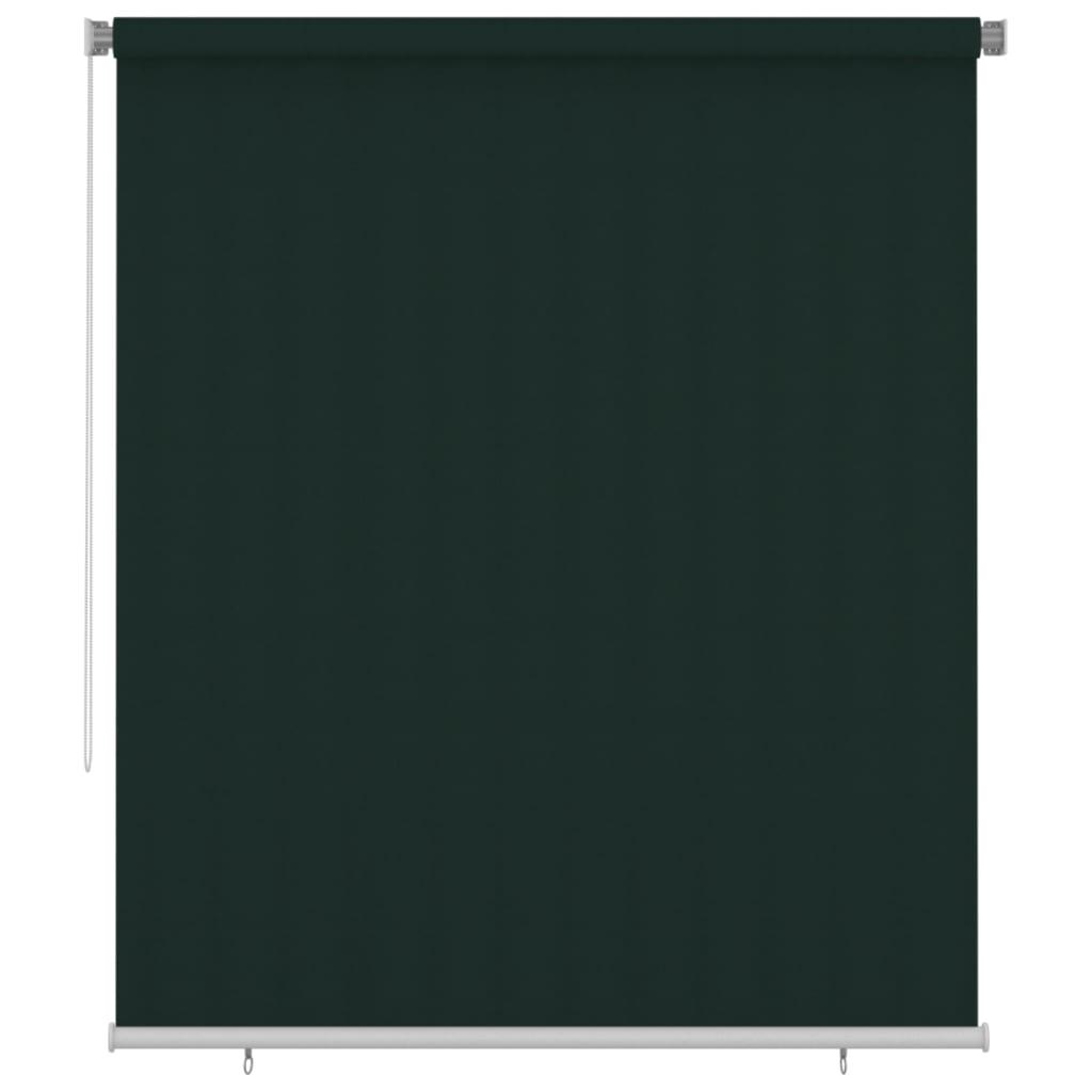 Udendørs rullegardin 200x230 cm HDPE mørkegrøn billede