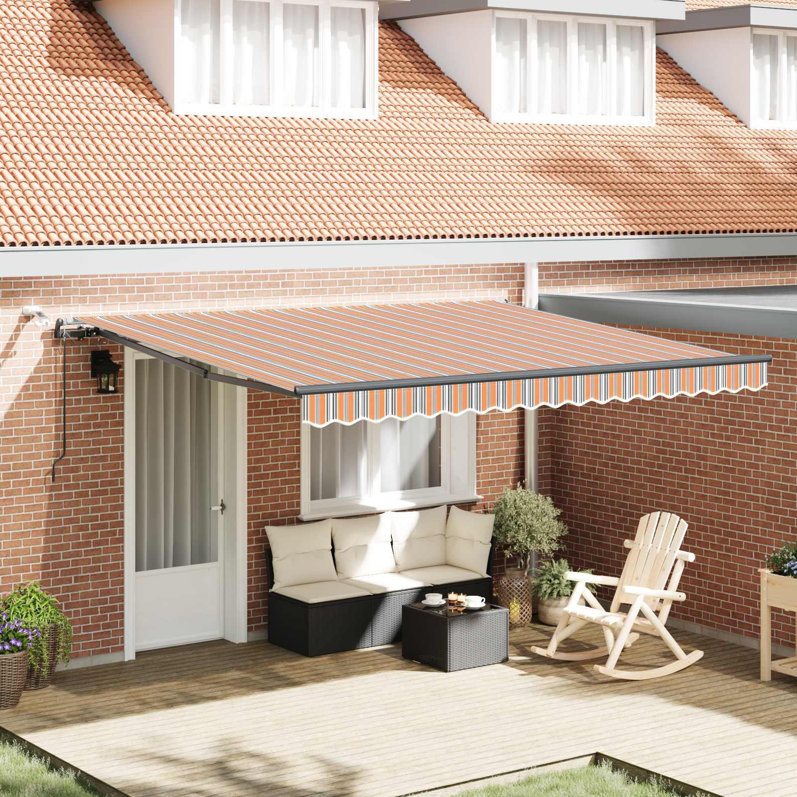 Markiseduge Flerfarvet 400 × 350 cm Polyester billede