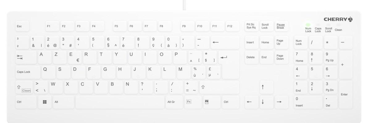 Active Key AK-C8112 tastatur - kablet, hvid, 105 taster billede