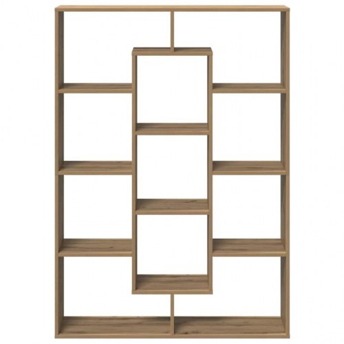 Bogreol 102×29×143 cm - konstrueret træ i egetræsfarve