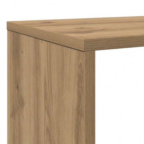 Bogreol 102×29×143 cm - konstrueret træ i egetræsfarve