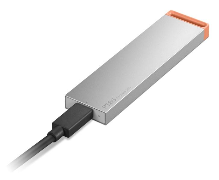 Lenovo PS8S ekstern SSD 2 TB - USB-C 3.2 Gen 2, grå billede