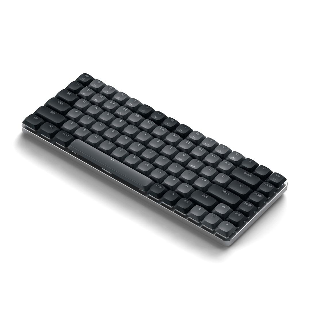 Satechi SM1 mekanisk kontortastatur - USB + Bluetooth, QWERTY engelsk, sort/grå billede