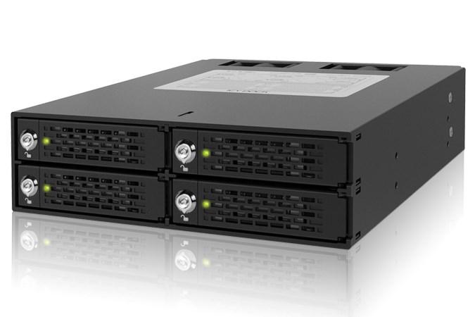 Icy Dock MB994SK-1B hot-swap drevbay 4×2,5" - sort