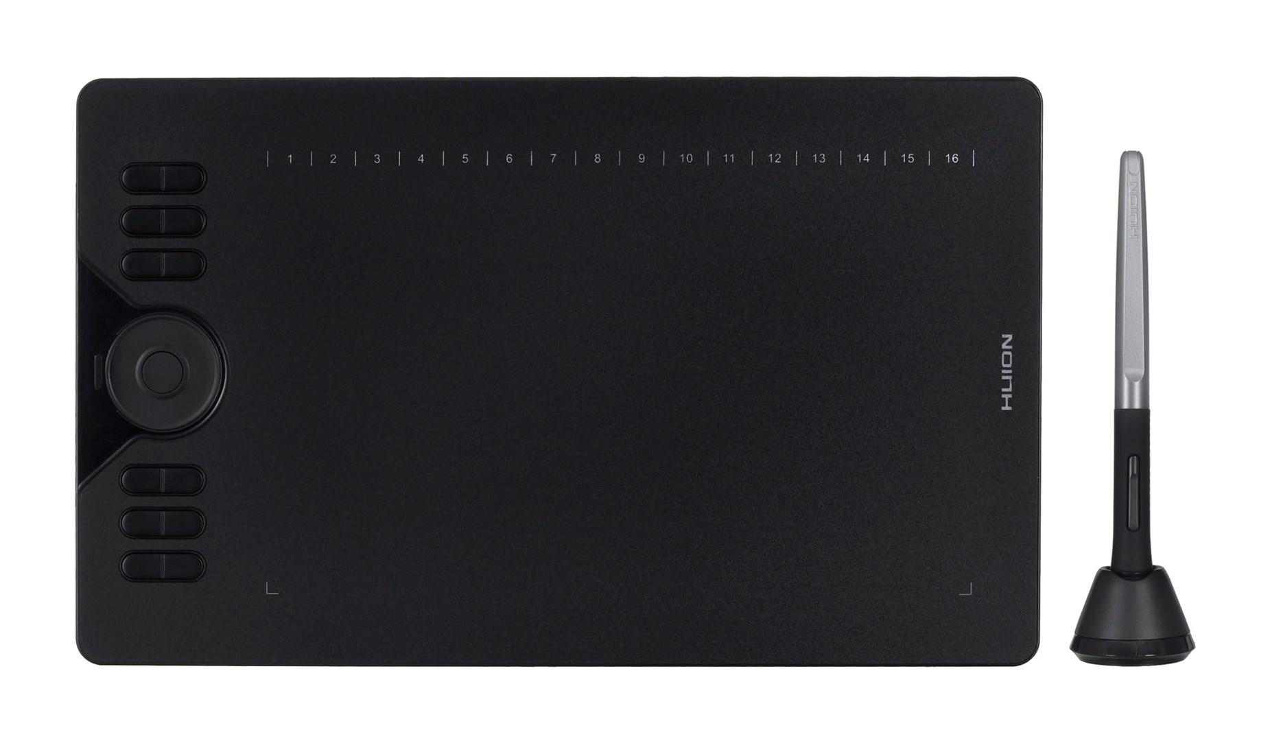 HUION HS610 tegneplade - 5080 lpi, 254 × 158,8 mm, USB, sort