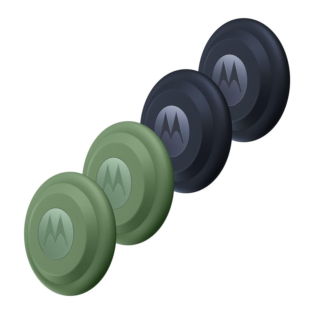 Motorola Moto Tag - 4-pak sporingsbrik, Jade Green + Midnight Blue billede