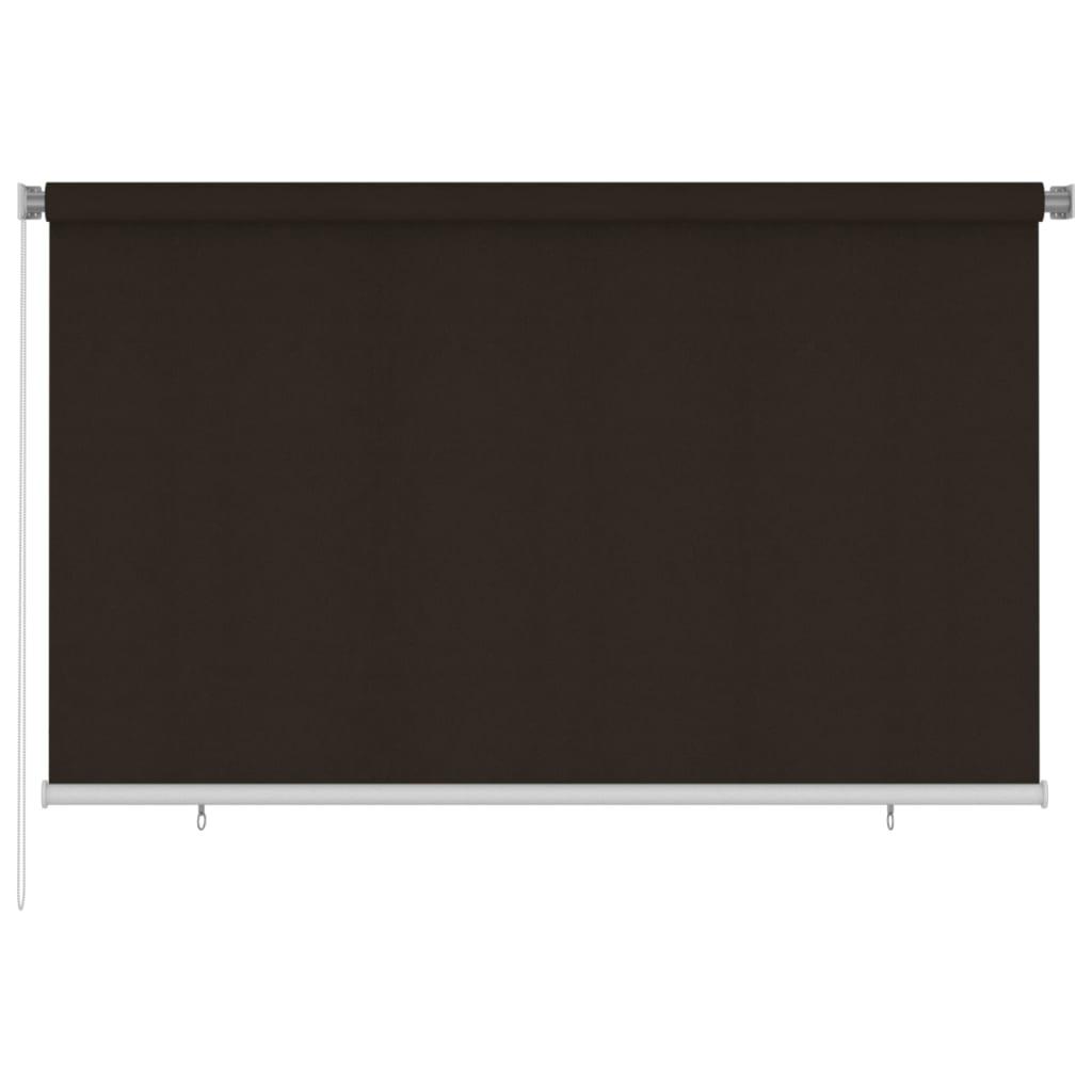 Udendørs rullegardin 240x140 cm HDPE brun billede