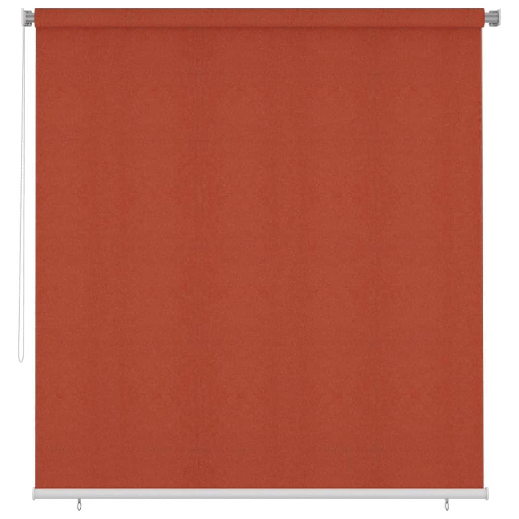Udendørs rullegardin 220x230 cm HDPE terracottafarvet billede