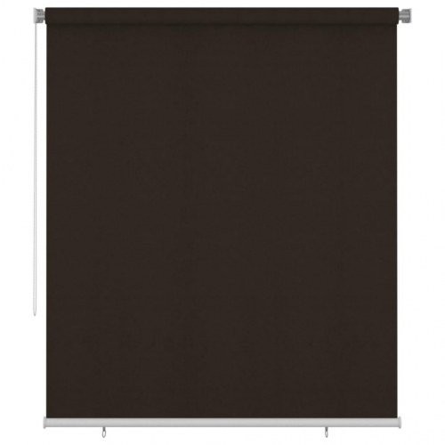 Udendørs rullegardin 200 × 230 cm - HDPE, brun