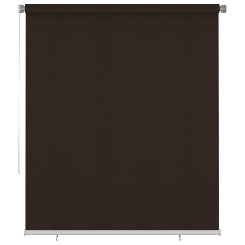 Udendørs rullegardin 200x230 cm HDPE brun billede