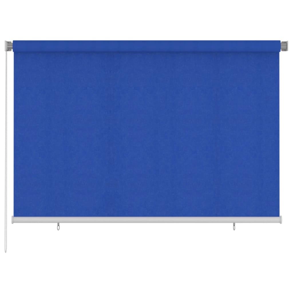 Udendørs rullegardin 220x140 cm HDPE blå billede