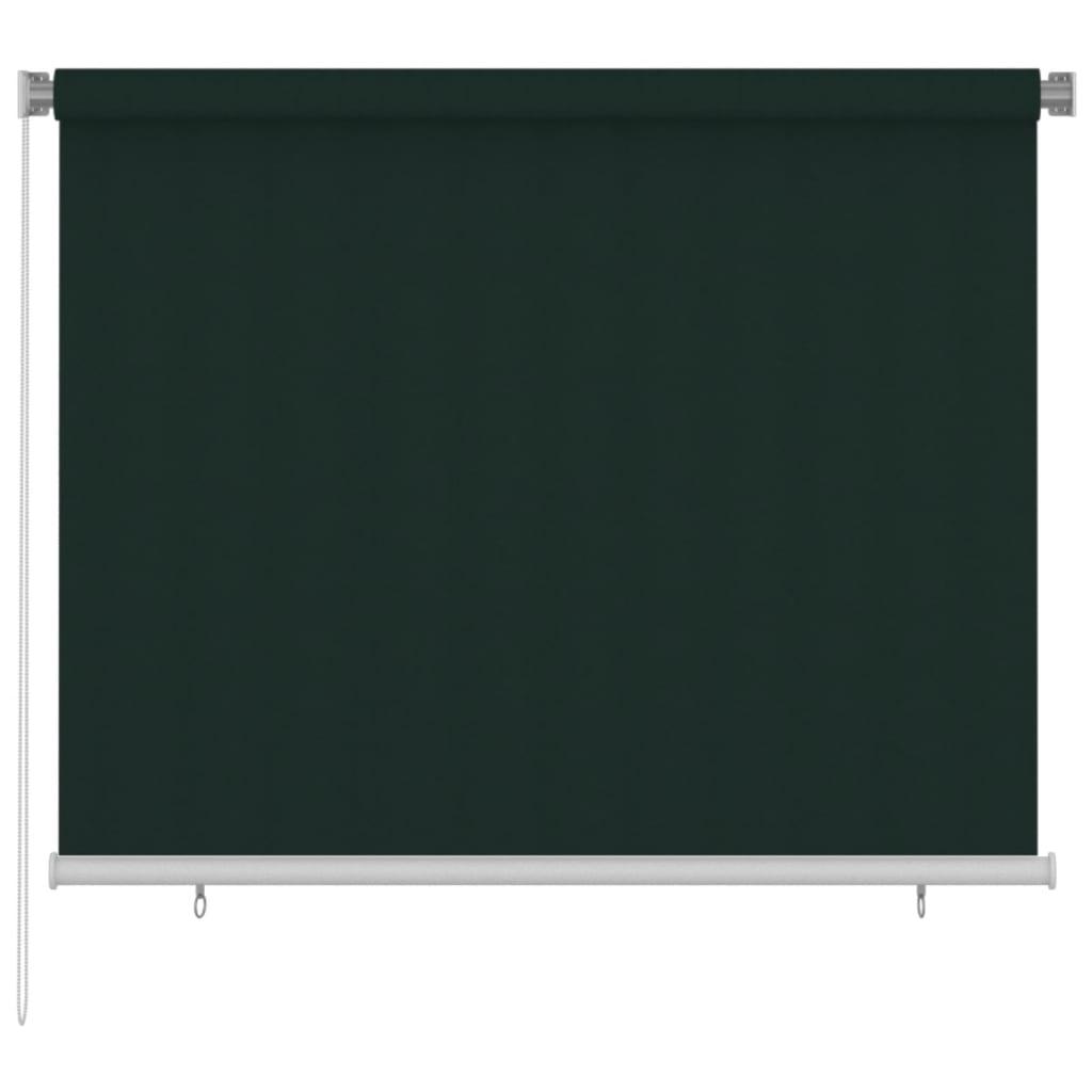 Udendørs rullegardin 180x140 cm HDPE mørkegrøn billede
