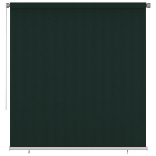 Udendørs rullegardin 220 × 230 cm - HDPE, mørkegrøn