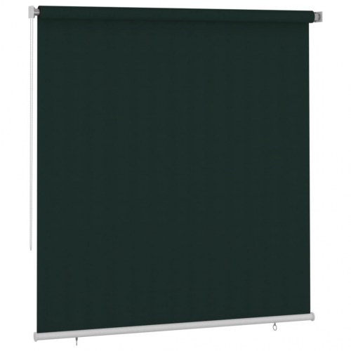 Udendørs rullegardin 220 × 230 cm - HDPE, mørkegrøn