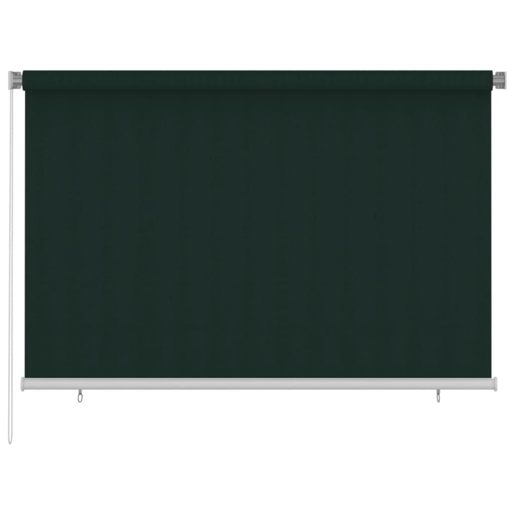 Udendørs rullegardin 220x140 cm HDPE mørkegrøn billede