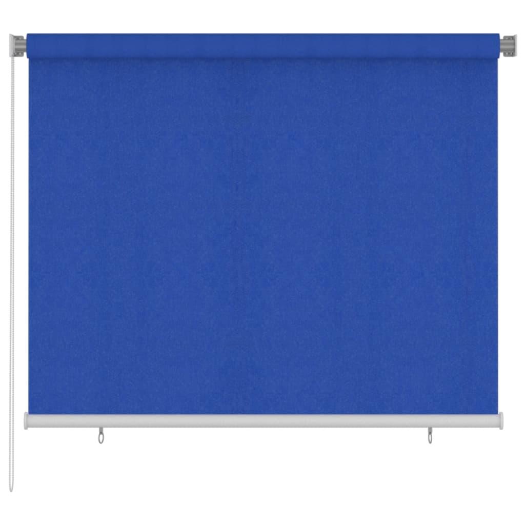 Udendørs rullegardin 180x140 cm HDPE blå billede