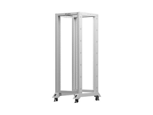 Lanberg åben 19" rack - 32U, 600 × 800 mm, grå billede