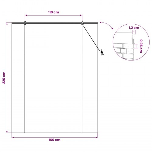 Rullegardin i bambus - brun 160 × 220 cm til indendørs brug