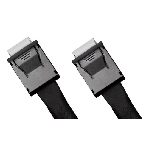 Icy Dock MB206L-B SAS-kabel 0,5 m - sort (SlimSAS 8i til 2× Oculink 4i)