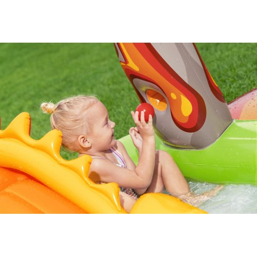 Bestway Volcano Springs oppusteligt vandlegecenter - 2,62 × 1,88 × 1,02 m