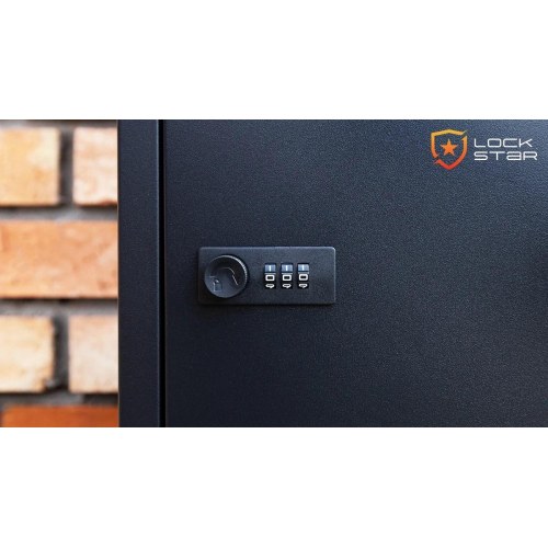 Extralink LOCKSTAR pakke-postkasse 44 × 34 × 55 cm - sort metal