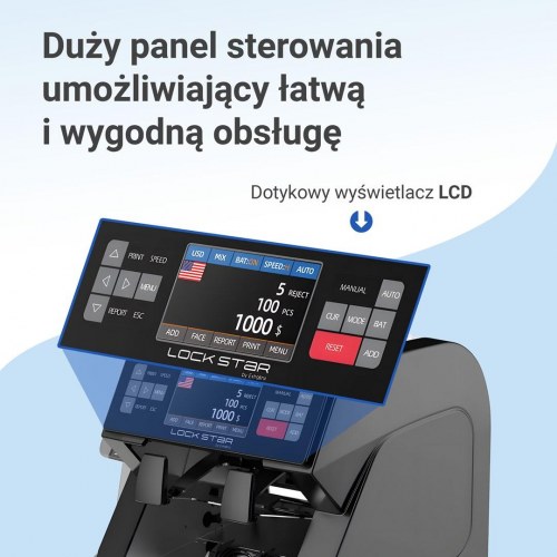 Extralink LOCKSTAR X-1000 seddeltæller - sort