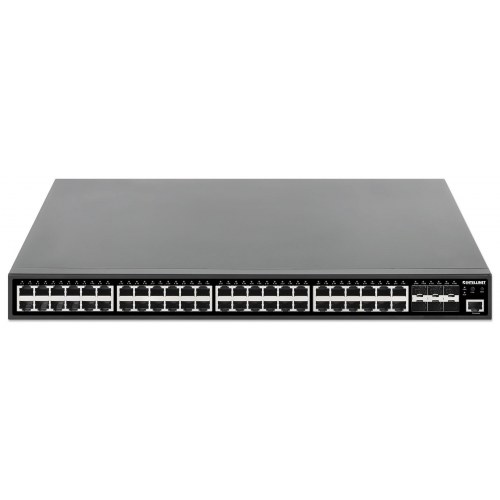 Intellinet 48‑port Gigabit PoE+ L2+ managed switch - 6 x 10G SFP+ uplinks, 450 W PoE-budget